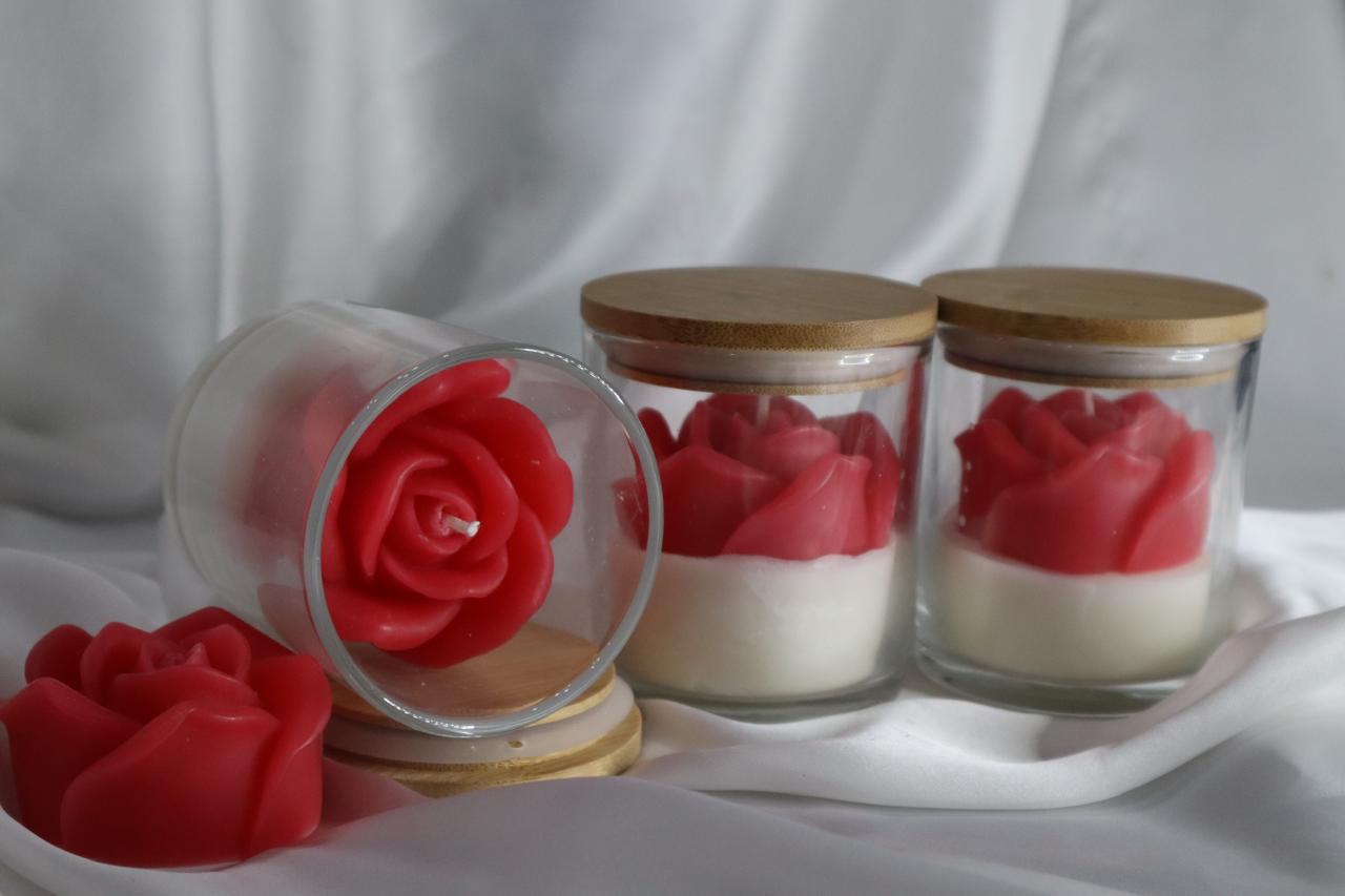 ROSE JAR CANDLE qandeelofficial new